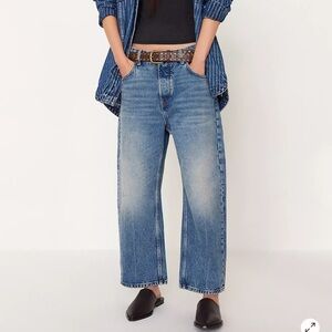 We The Free People Deep Trance Dropped Wide Leg Boyfriend Jeans